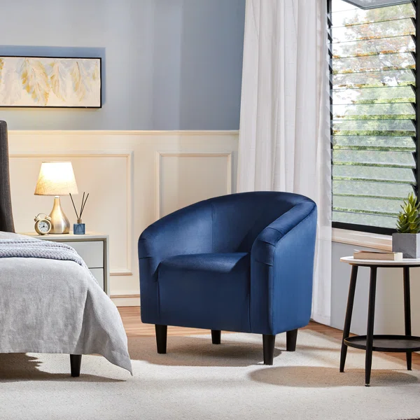 Robeson 28" Wide Velvet Barrel Chair - Image 2